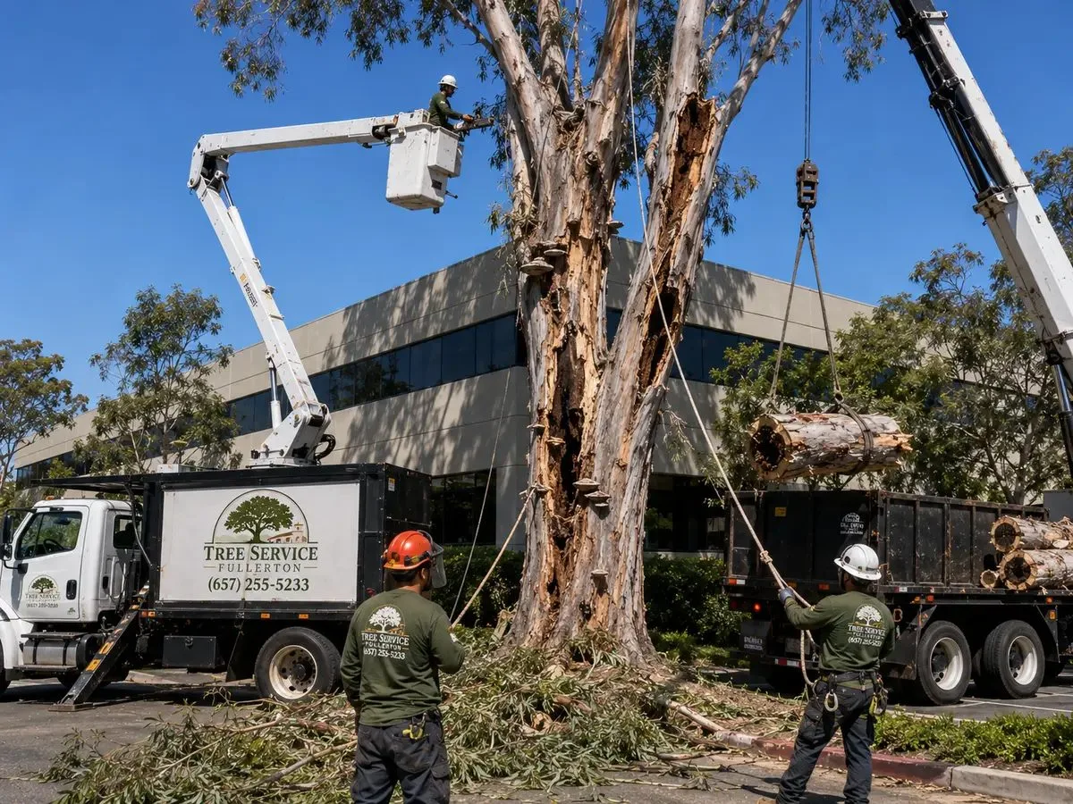 Eucalyptus Tree Removal work in Fullerton